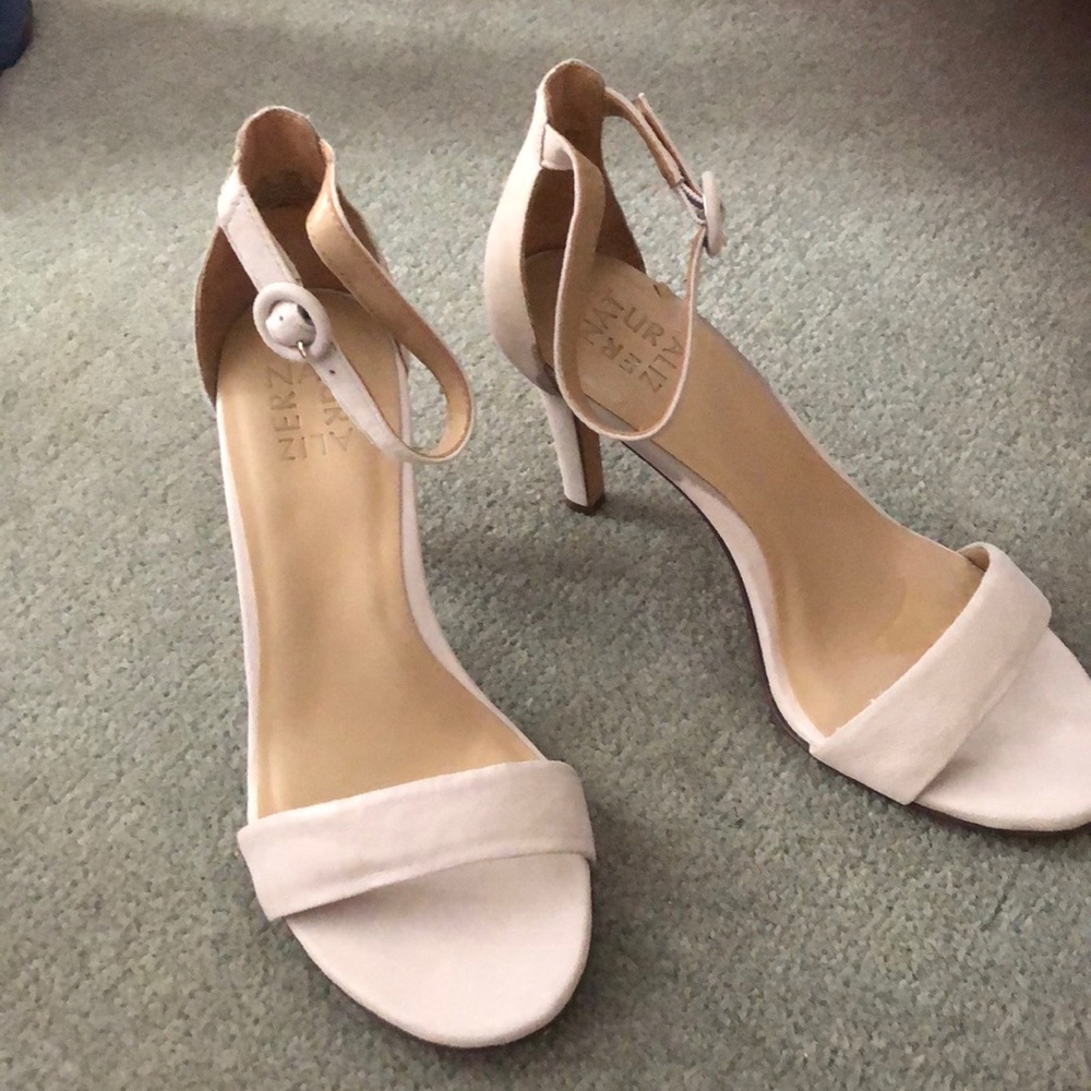 Naturalizer Cream Ankle Strap Heels